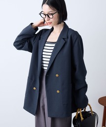 Aunely（オーネリー）の「【Aunely】すぐサラ UV ダブル テーラードジャケット<YOSOOIシリーズ>（テーラードジャケット）」