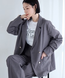 Aunely（オーネリー）の「【Aunely】すぐサラ UV ダブル テーラードジャケット＜YOSOOIシリーズ＞（テーラードジャケット）」