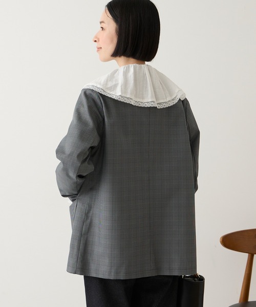 Aunely(オーネリー)の「【CLASSY.お仕事名品チームCLASSY賞受賞】すぐサラ UV ダブル テーラードジャケット<YOSOOIシリーズ>(テーラードジャケット・レディース・ブラウン/ネイビー/グレイッシュベージュ/グレー/ダークブラウン/チャコールグレー/ベージュ/ブラック系その他・S/M/L)」の20枚目の写真