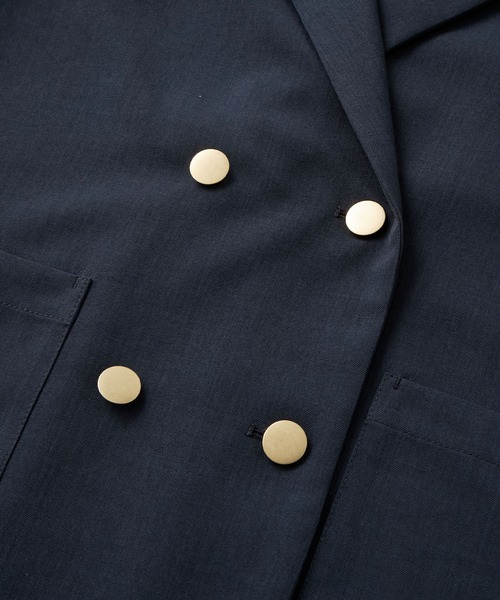 Aunely（オーネリー）の「【Aunely】すぐサラ UV ダブル テーラードジャケット＜YOSOOIシリーズ＞（テーラードジャケット・レディース・ブラウン/ネイビー/グレイッシュベージュ/グレー・S/M/L）」の9枚目の写真