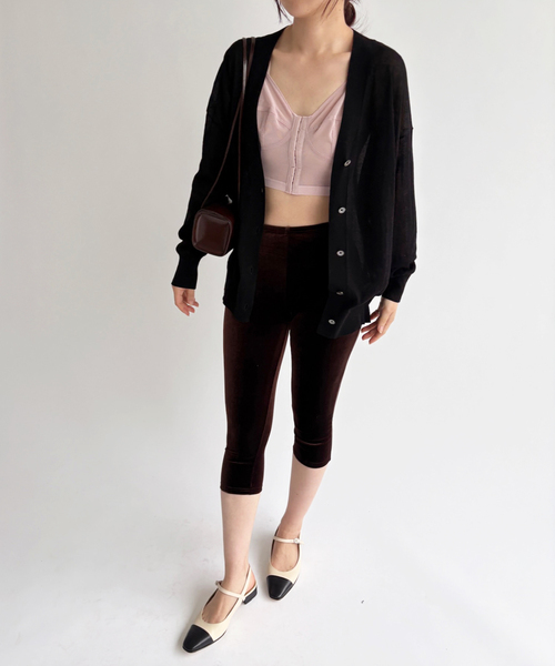 EDIT. FOR LULU（エディットフォールル）の「【SIMONE WILD/シモーネ ワイルド】LONG SHORTS（スラックス・レディース・ブラウン・SMALL/MEDIUM）」の4枚目の写真