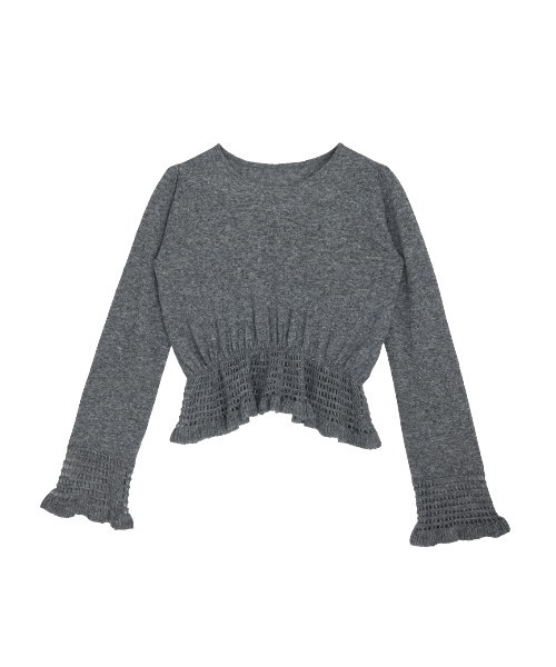 AMERI SHEER HOODIE KNIT 完売商品　アメリ SHEER FRILL V NECK KNIT TOP（ニット/セーター）｜Ameri（アメリ）の