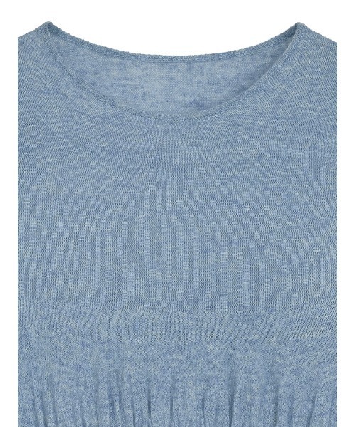 Ameri(アメリ)の「FLUFFY SHEER FRILL KNIT TOP(ニット/セーター・レディース・グレー/クリーム/ライトブルー・FREE)」の19枚目の写真