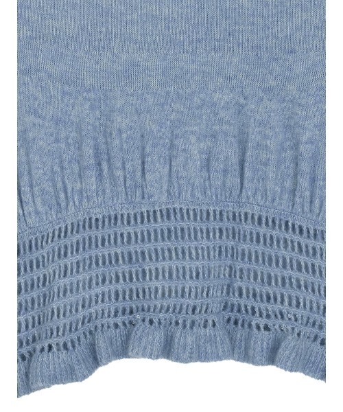 Ameri(アメリ)の「FLUFFY SHEER FRILL KNIT TOP(ニット/セーター・レディース・グレー/クリーム/ライトブルー・FREE)」の21枚目の写真