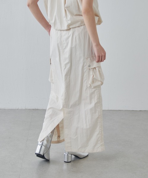 Lui's（ルイス）の「【セットアップ対応◎】ドロスドカーゴスカート（スカート・レディース・ブラック/アイボリー・FREE）」の21枚目の写真