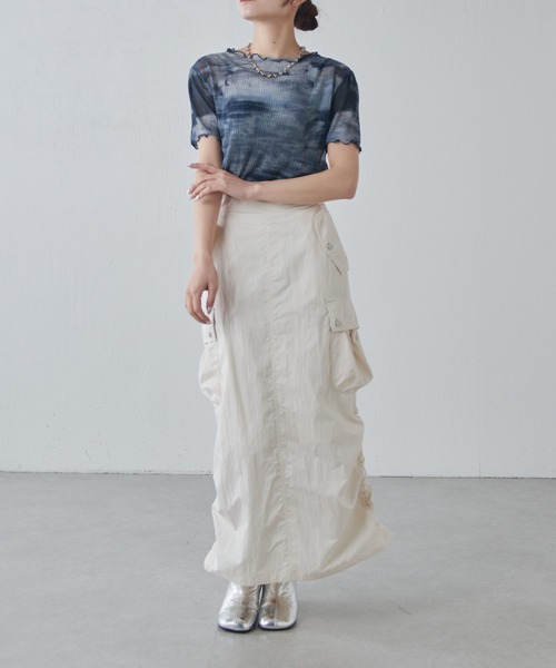 Lui's（ルイス）の「【セットアップ対応◎】ドロスドカーゴスカート（スカート・レディース・ブラック/アイボリー・FREE）」の22枚目の写真