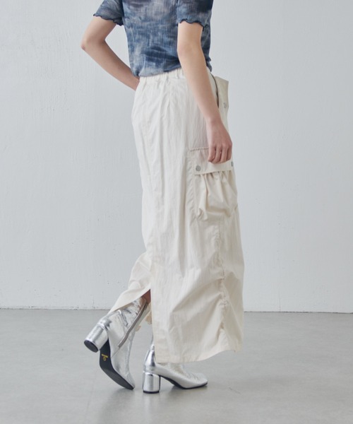 Lui's（ルイス）の「【セットアップ対応◎】ドロスドカーゴスカート（スカート・レディース・ブラック/アイボリー・FREE）」の20枚目の写真