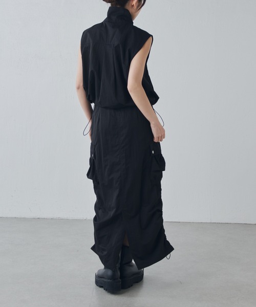 Lui's（ルイス）の「【セットアップ対応◎】ドロスドカーゴスカート（スカート・レディース・ブラック/アイボリー・FREE）」の18枚目の写真