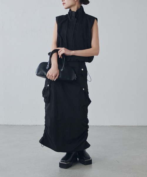 Lui's（ルイス）の「【セットアップ対応◎】ドロスドカーゴスカート（スカート・レディース・ブラック/アイボリー・FREE）」の16枚目の写真