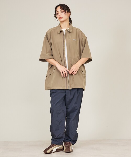 WILD THINGS（ワイルドシングス）の「【WILDTHINGS / ワイルドシングス】ELASTIC NYLON DENALI SHIRT / エラスティックナイロン デナリシャツ（シャツジャケット・ユニセックス）WT26035AD（シャツ/ブラウス・メンズ・ブラック/ベージュ/グレイッシュブルー・L/M）」の9枚目の写真