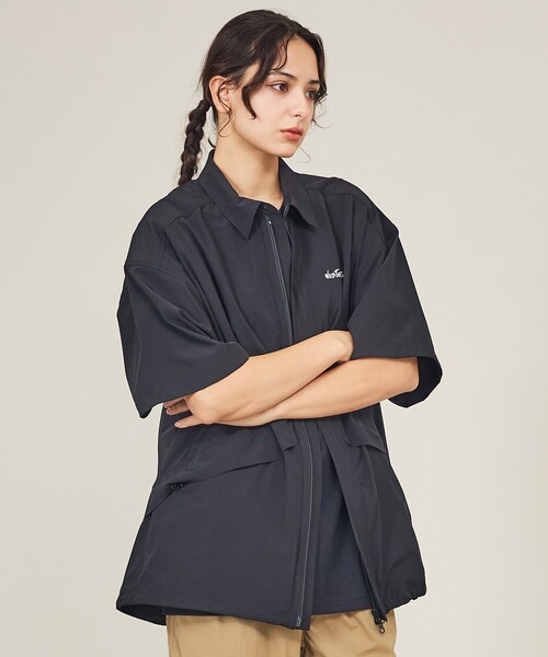 WILD THINGS（ワイルドシングス）の「【WILDTHINGS / ワイルドシングス】ELASTIC NYLON DENALI SHIRT / エラスティックナイロン デナリシャツ（シャツジャケット・ユニセックス）WT26035AD（シャツ/ブラウス・メンズ・ブラック/ベージュ/グレイッシュブルー・L/M）」の14枚目の写真
