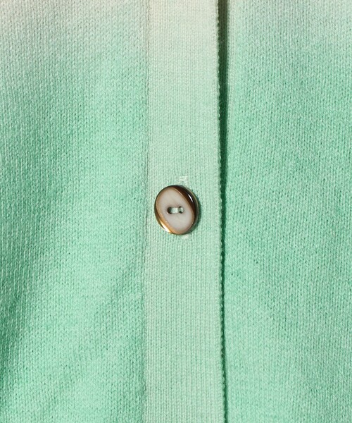 6(ROKU)＞コットン ウール グラデーション ダイ カーディガン