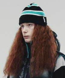 THEVINYLHOUSE（ザバイニルハウス）の「MOHAIR STRIPED BEANIE MINT (VH2DFUAB23A)（ニットキャップ/ビーニー）」