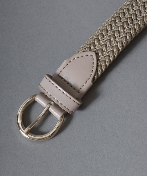 SOMETHING（サムシング）の「SOMETHING/サムシング 30mm ゴムメッシュベルト（ベルト・レディース・ブラック/ベージュ/ダークブラウン・FREE）」の6枚目の写真