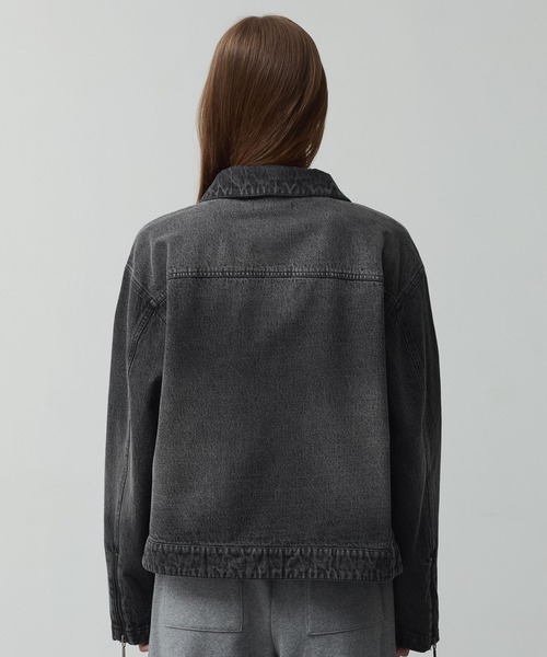 CALLNE（カルネ）の「【CALLNE】 Vintage Zip Denim Jacket /ヴィンテージジップデニムジャケット（デニムジャケット・メンズ・ブラック系・L/M）」の9枚目の写真