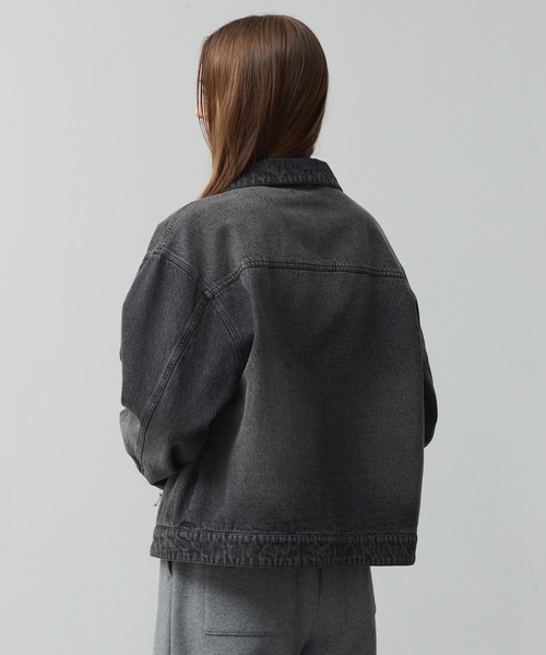 CALLNE（カルネ）の「【CALLNE】 Vintage Zip Denim Jacket /ヴィンテージジップデニムジャケット（デニムジャケット・メンズ・ブラック系・L/M）」の10枚目の写真