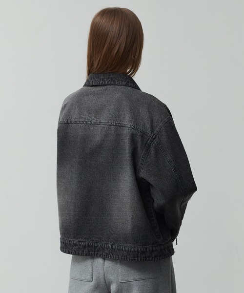 CALLNE（カルネ）の「【CALLNE】 Vintage Zip Denim Jacket /ヴィンテージジップデニムジャケット（デニムジャケット・メンズ・ブラック系・L/M）」の11枚目の写真