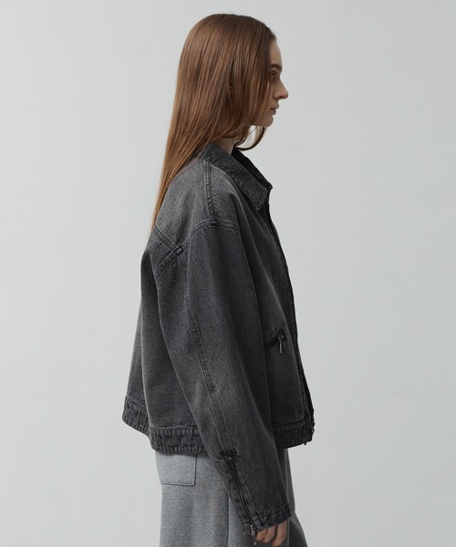 CALLNE（カルネ）の「【CALLNE】 Vintage Zip Denim Jacket /ヴィンテージジップデニムジャケット（デニムジャケット・メンズ・ブラック系・L/M）」の17枚目の写真