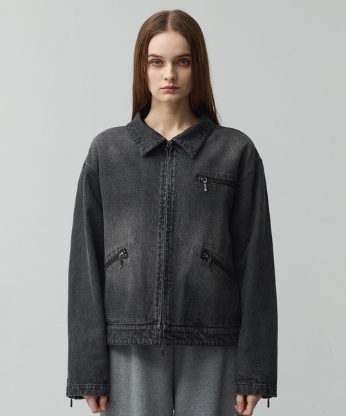 CALLNE（カルネ）の「【CALLNE】 Vintage Zip Denim Jacket /ヴィンテージジップデニムジャケット（デニムジャケット・メンズ・ブラック系・L/M）」の19枚目の写真