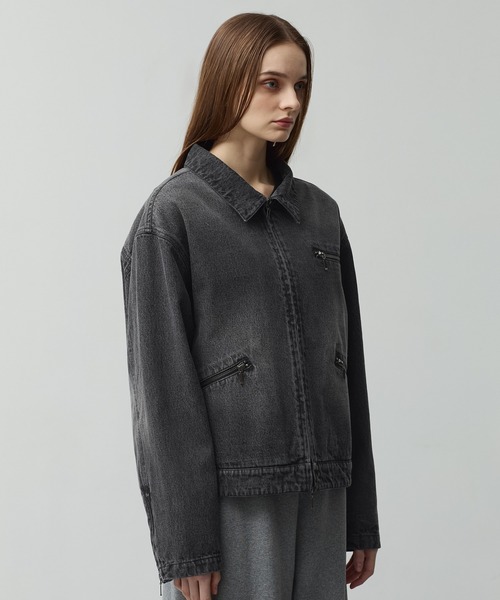 CALLNE（カルネ）の「【CALLNE】 Vintage Zip Denim Jacket /ヴィンテージジップデニムジャケット（デニムジャケット・メンズ・ブラック系・L/M）」の21枚目の写真