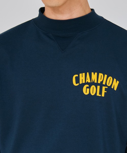 Champion Golf（チャンピオンゴルフ）の「【Champion/チャンピオン】メンズ GOLF テックウィーブ テリー ショートスリーブモックネックスウェットシャツ（スウェット・メンズ・ネイビー/グレー・X-LARGE/LARGE/MEDIUM）」の3枚目の写真