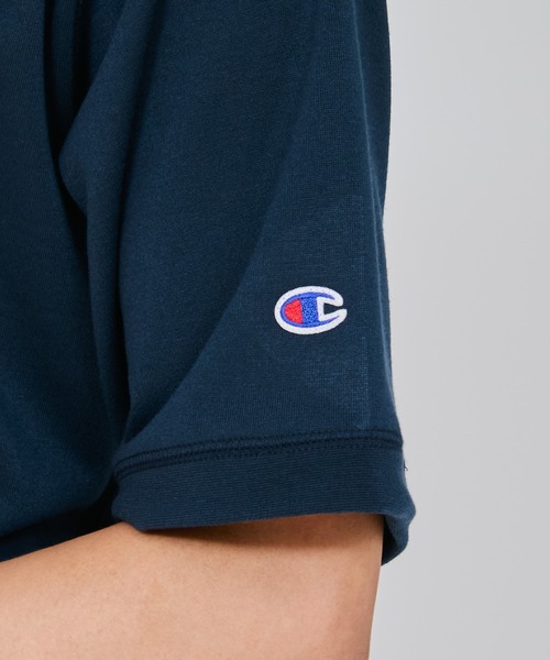 Champion Golf（チャンピオンゴルフ）の「【Champion/チャンピオン】メンズ GOLF テックウィーブ テリー ショートスリーブモックネックスウェットシャツ（スウェット・メンズ・ネイビー/グレー・X-LARGE/LARGE/MEDIUM）」の4枚目の写真