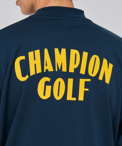 Champion Golf（チャンピオンゴルフ）の「【Champion/チャンピオン】メンズ GOLF テックウィーブ テリー ショートスリーブモックネックスウェットシャツ（スウェット・メンズ・ネイビー/グレー・X-LARGE/LARGE/MEDIUM）」の5枚目の写真