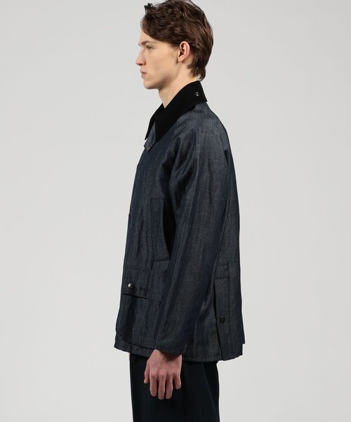 TOMORROWLAND (トゥモローランド)の「【別注】Barbour Classic BEDALE ウールリネン ブルゾン DORMEUIL(ブルゾン・メンズ・ブルー・40/38/36)」の4枚目の写真