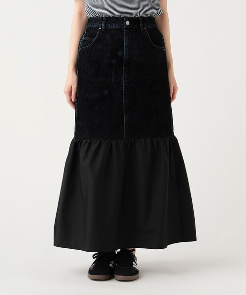 BEAMS HEART(ビームスハート)の「フロッキー デニム 切り替え スカート(スカート・レディース・パープル/ブラック・MEDIUM/SMALL)」の16枚目の写真