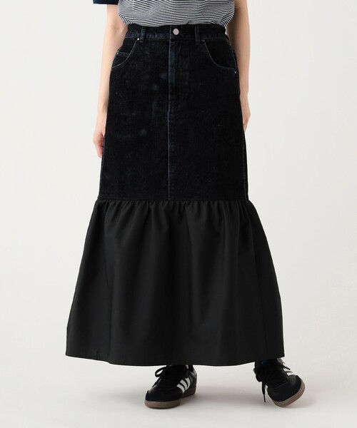 BEAMS HEART(ビームスハート)の「フロッキー デニム 切り替え スカート(スカート・レディース・パープル/ブラック・MEDIUM/SMALL)」の17枚目の写真