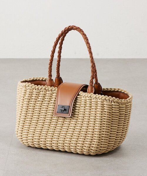 BEARDSLEY（ビアズリー）の「《FALORNI》イントレチャートレザーバッグ（トートバッグ・レディース・ベージュ・FREE）」の2枚目の写真