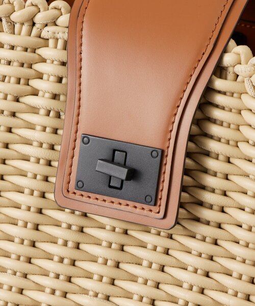 BEARDSLEY（ビアズリー）の「《FALORNI》イントレチャートレザーバッグ（トートバッグ・レディース・ベージュ・FREE）」の6枚目の写真