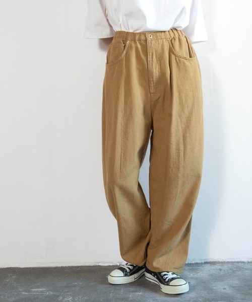 URCH RNA(アーチ アールエヌエー)の「R4418 コックさんのレーヨンリネン5ポケパンツ(その他パンツ・レディース・グリーン/キャメル/ブラック/ナチュラル・FREE)」の4枚目の写真