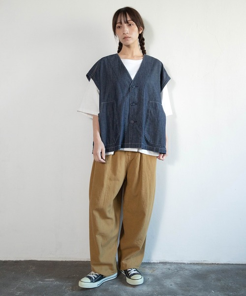 URCH RNA(アーチ アールエヌエー)の「R4418 コックさんのレーヨンリネン5ポケパンツ(その他パンツ・レディース・グリーン/キャメル/ブラック/ナチュラル・FREE)」の7枚目の写真