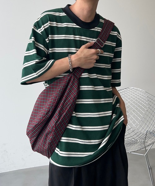 UNDERSTATEMENTs（アンダーステイトメント）の「【ユニセックス】チェックショルダーバッグ（ショルダーバッグ・メンズ・レッド/ネイビー/ブラック・FREE）」の12枚目の写真