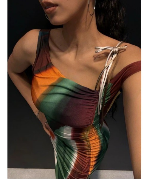 Desigual(デシグアル)の「Desigual × Christian Lacroix|ラクロワコラボ抽象ストライプドレス(ワンピース・レディース・ホワイト・XL/XS/L/M/S)」の1枚目の写真