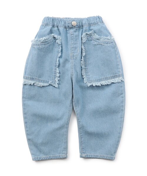 Seraph（セラフ）の「リメイク風ラウンドデニム（デニムパンツ・キッズ・ブルー/サックスブルー・140/130/120/110/100/90/80）」の8枚目の写真
