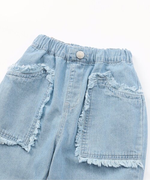Seraph（セラフ）の「リメイク風ラウンドデニム（デニムパンツ・キッズ・ブルー/サックスブルー・140/130/120/110/100/90/80）」の11枚目の写真