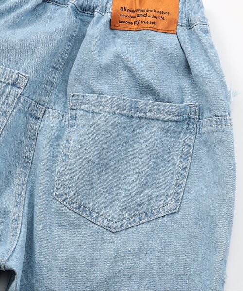 Seraph（セラフ）の「リメイク風ラウンドデニム（デニムパンツ・キッズ・ブルー/サックスブルー・140/130/120/110/100/90/80）」の14枚目の写真