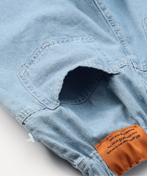 Seraph（セラフ）の「リメイク風ラウンドデニム（デニムパンツ・キッズ・ブルー/サックスブルー・140/130/120/110/100/90/80）」の15枚目の写真