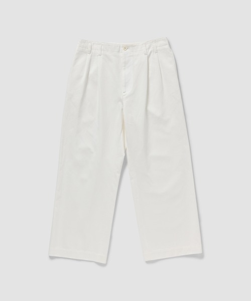 ESTNATION（エストネーション）の「ESTNATION / ワイドストレート チノパンツ（チノパンツ・メンズ・ホワイト/ブラック・LARGE/MEDIUM）」の2枚目の写真
