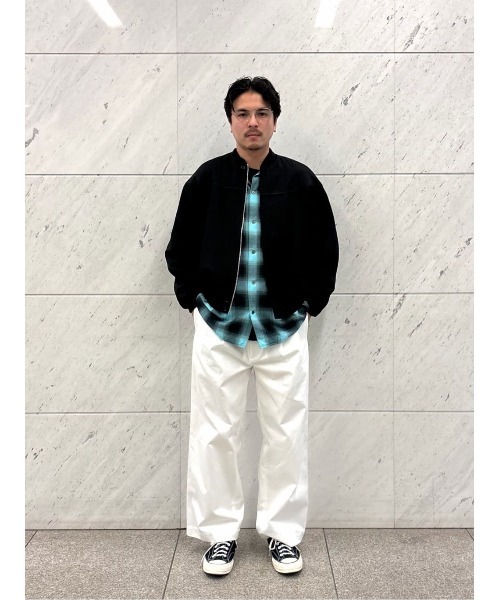 ESTNATION（エストネーション）の「ESTNATION / ワイドストレート チノパンツ（チノパンツ・メンズ・ホワイト/ブラック・LARGE/MEDIUM）」の14枚目の写真