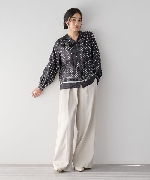 YECCA VECCA(イェッカヴェッカ)の「メタルホックワイドパンツ(その他パンツ・レディース・ベージュ/ブラック/ライトベージュ・S/M)」の17枚目の写真