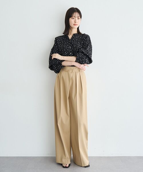 YECCA VECCA(イェッカヴェッカ)の「メタルホックワイドパンツ(その他パンツ・レディース・ベージュ/ブラック/ライトベージュ・S/M)」の18枚目の写真
