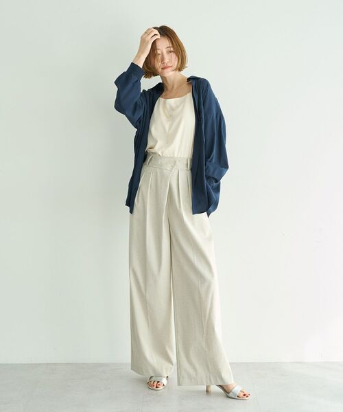 YECCA VECCA(イェッカヴェッカ)の「メタルホックワイドパンツ(その他パンツ・レディース・ベージュ/ブラック/ライトベージュ・S/M)」の20枚目の写真