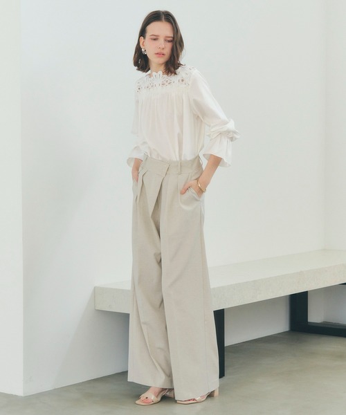 YECCA VECCA（イェッカヴェッカ）の「メタルホックワイドパンツ（その他パンツ・レディース・ベージュ/ブラック/ライトベージュ・S/M）」の20枚目の写真