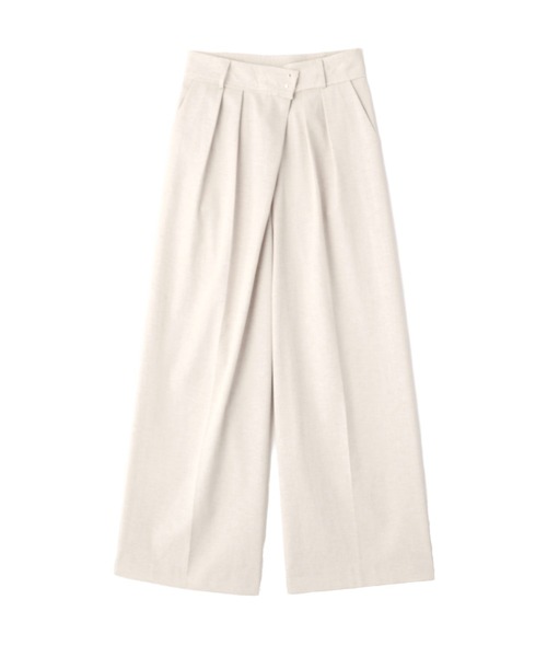 YECCA VECCA（イェッカヴェッカ）の「メタルホックワイドパンツ（その他パンツ・レディース・ベージュ/ブラック/ライトベージュ・S/M）」の9枚目の写真