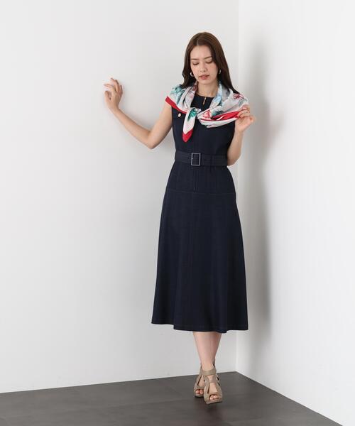 PINKY&DIANNE(ピンキーアンドダイアン)の「◆フロントファスナーデニムワンピース(ワンピース・レディース・ベージュ系その他3/ネイビー・38/36)」の11枚目の写真