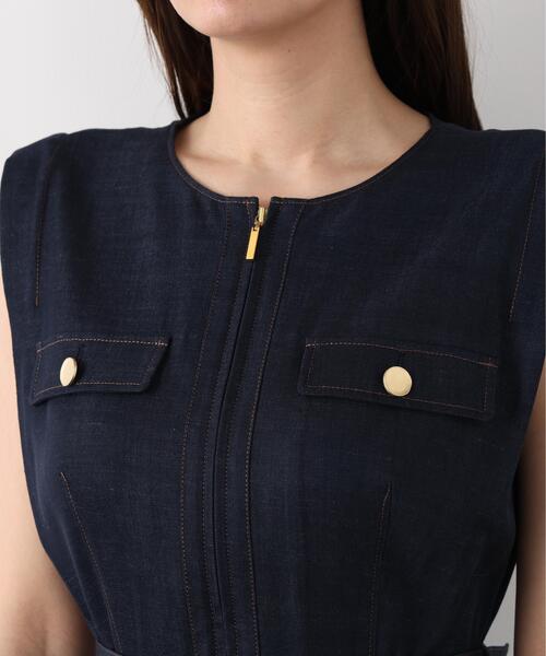 PINKY&DIANNE(ピンキーアンドダイアン)の「◆フロントファスナーデニムワンピース(ワンピース・レディース・ベージュ系その他3/ネイビー・38/36)」の14枚目の写真