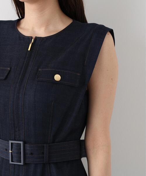 PINKY&DIANNE(ピンキーアンドダイアン)の「◆フロントファスナーデニムワンピース(ワンピース・レディース・ベージュ系その他3/ネイビー・38/36)」の15枚目の写真